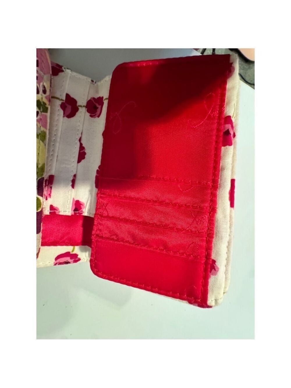 Vera Bradley Floral Wallet Beige Pink Small Women's - Picture 5 of 7